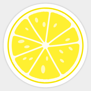 Slice of Lemon. Sliced yellow ripe lemon. Sticker